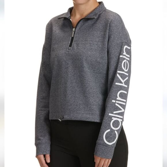 Calvin Klein Logo Half Zip Pullover Sweatshirt XL - Picture 1 of 8